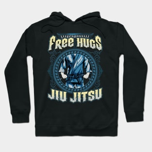 Funny Free Hugs Jiu Jitsu Pun BJJ Martial Arts Hoodie